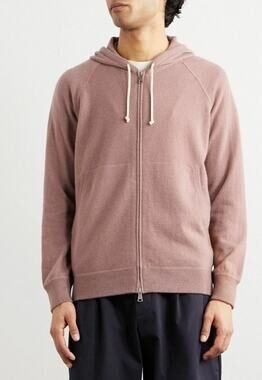 GHIAIA Sz XL Dusty Rose Mauve 100% Cashmere Hoodie Jacket Full Zip Cardigan NWT